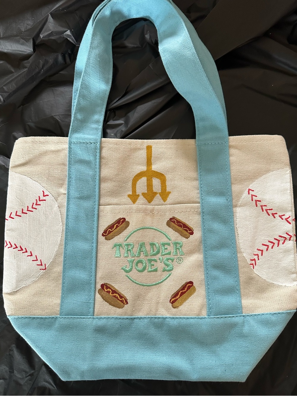 Hand Painted Seattle Mariners Trader Joe's Mini Tote Bag